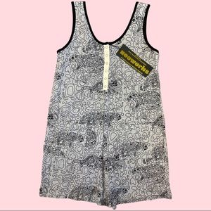 NWT Grey Leopard Romper by Nooworks
